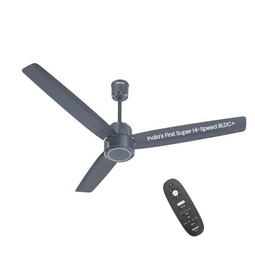Havells EPIC STORM India's No. 1 Super Hi Speed BLDC+ Ceiling Fan|400 RPM (Denim Blue)