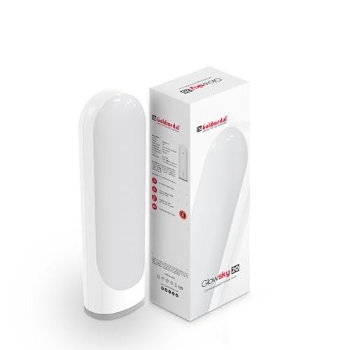 Goldmedal Glowsky 20 LED Rechargeable Portable Lamp |1200mAh Battery |Up to 4 Hours Battery Backup|Emergency Light with Overcharge Protection |Ideal for Bedroom,Living Room&Study |Cool Daylight(6500K)