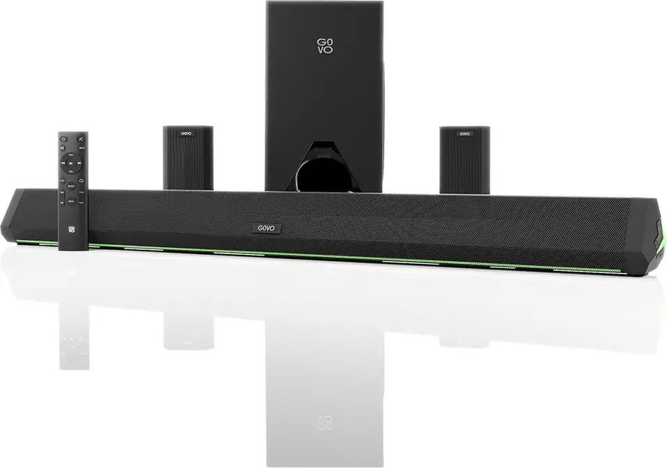 GOVO GOSURROUND 950 500 W Bluetooth Soundbar (Platinum Black, 5.1 Channel)