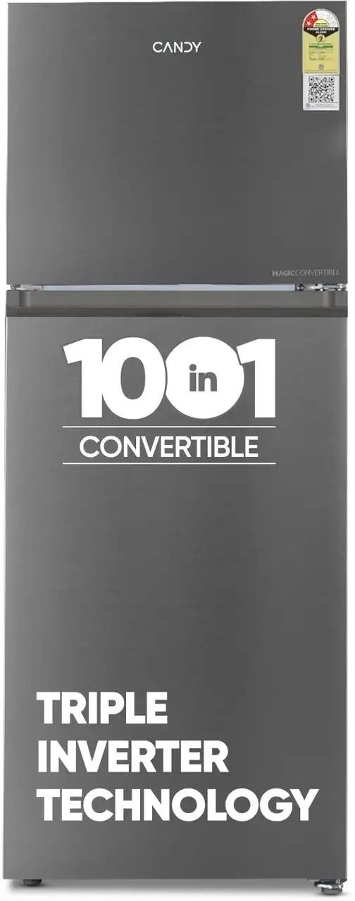 CANDY 328 L Frost Free Double Door 2 Star Convertible Refrigerator (Moon Silver, CDD3532MS)