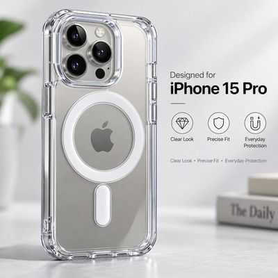 Premium Transparent iPhone 15 Pro Magsafe case cover @ Just ₹189