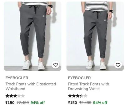 Ajio - Track Pants upto 94% discount