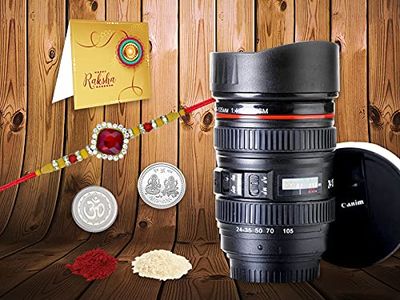 DeoDap Rakhi Combo Multicolor Rakhi/Bracelet (K1_39_M720) with Camera Lens Mug [Apply 50% Coupon]