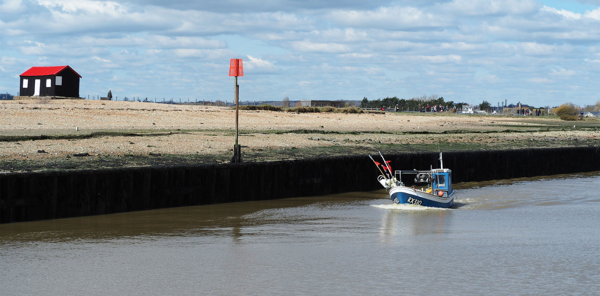 Rye Harbour as seen from Camber beach