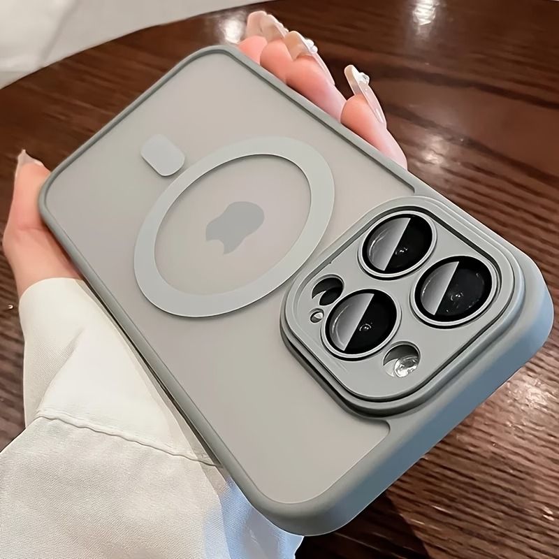 Magical Luxury Matte Translucent Shockproof Case for iPhone 17/16/15/14/13/12/11 Pro Max & 17 Air, Compatible with 16e, Includes Wireless Charging Cover