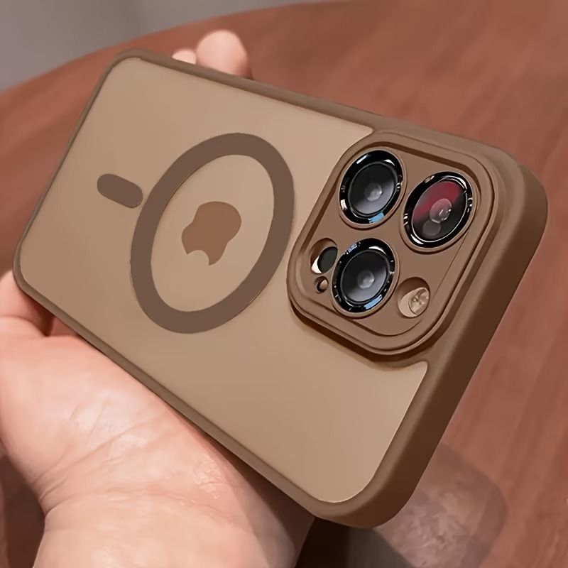 Magical Luxury Matte Translucent Shockproof Case for iPhone 17/16/15/14/13/12/11 Pro Max & 17 Air, Compatible with 16e, Includes Wireless Charging Cover