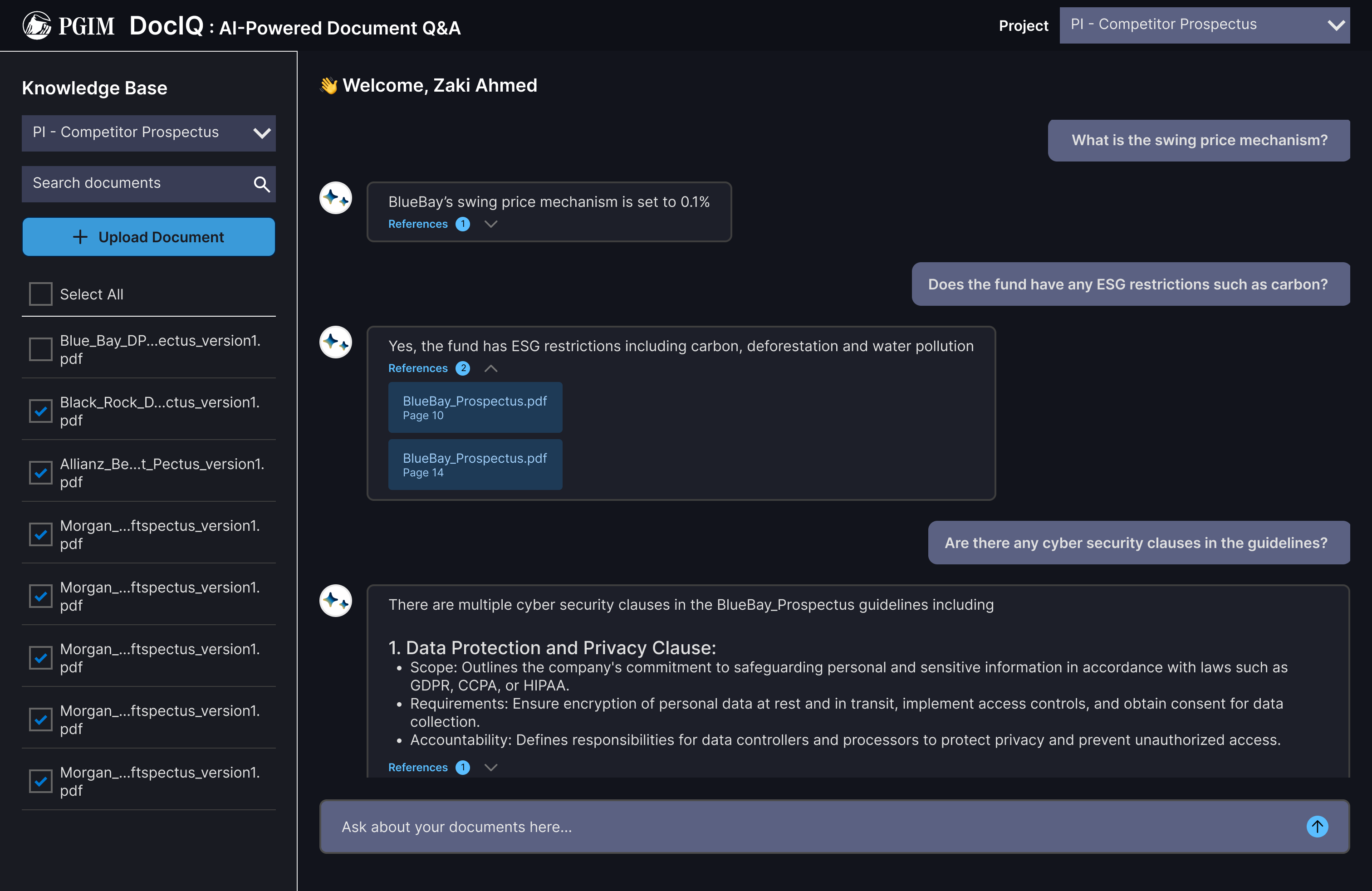 Chat-based document intelligence