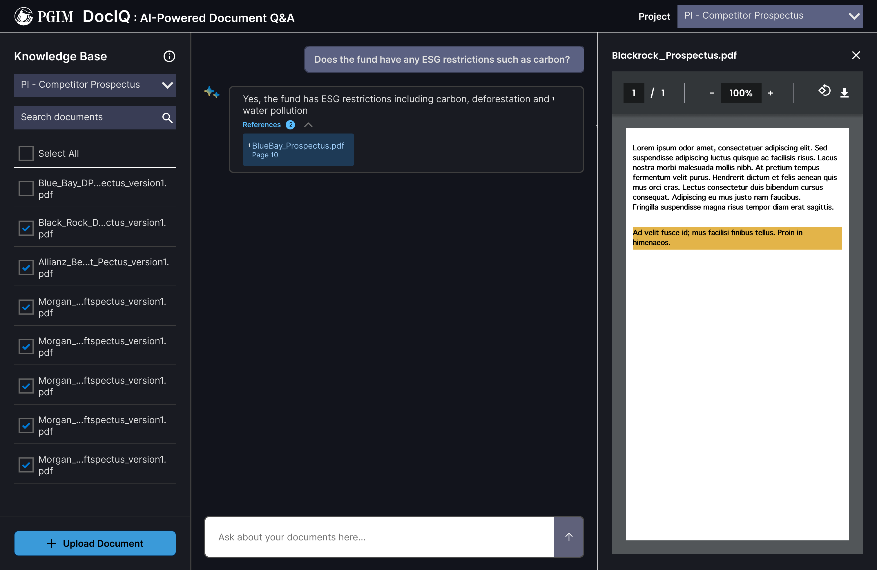 Traceable AI responses with PDF source linking