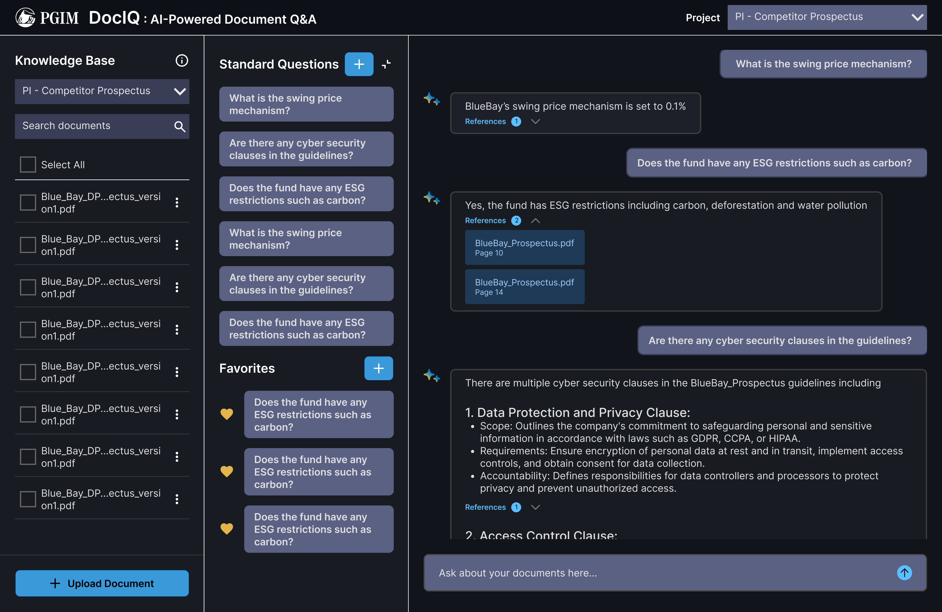 Guided prompting with standard and favorite questions