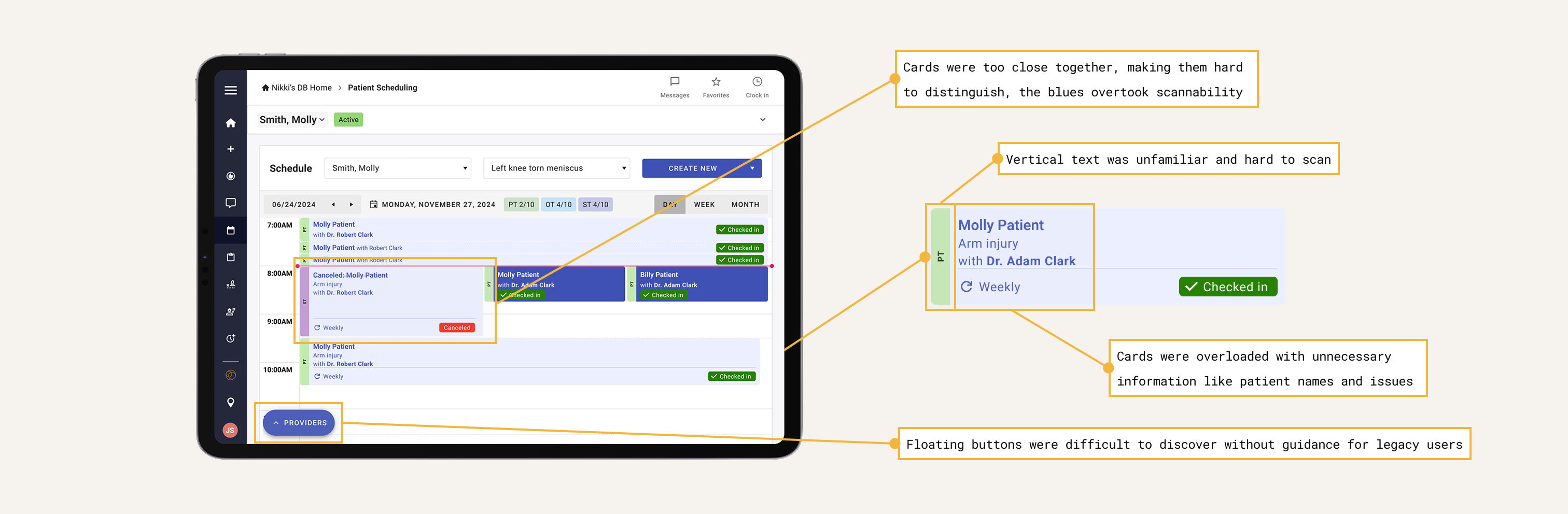Scheduler design iterations