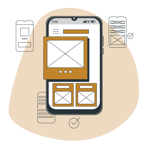 Mobile wireframe Mobile wireframe