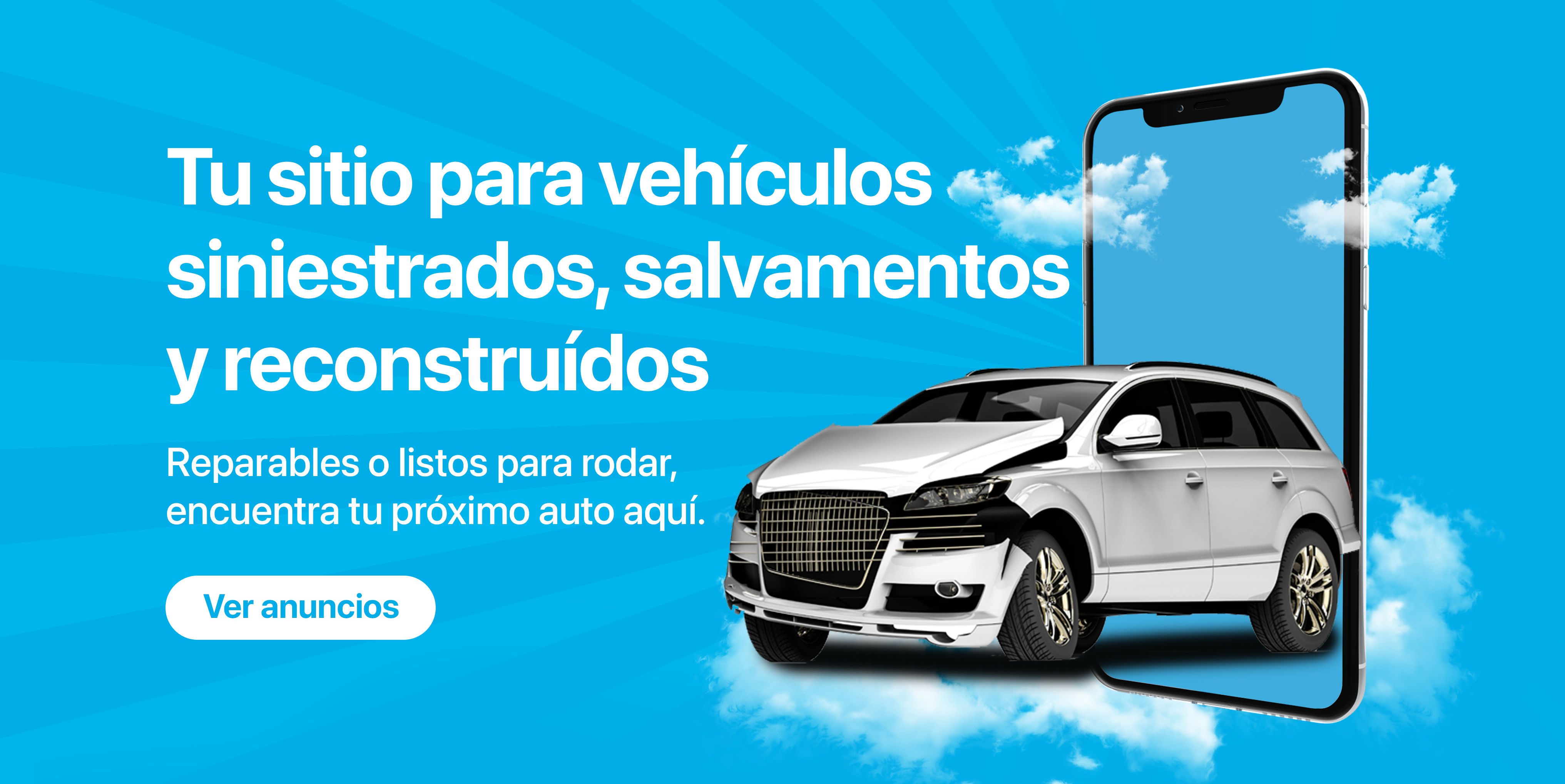 Tu sitio web para encontrar vehiculos de salvamento, siniestrados y reconstruídos.