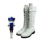 Fighting Game SF 5 Cosplay Costume Chun-Li White Long Battle Boots