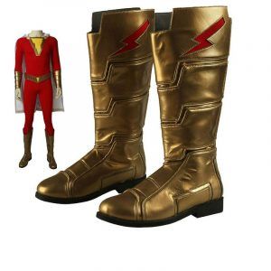 Movie Thunder Hero Cosplay Costume Red Superhero Billy Long Boots