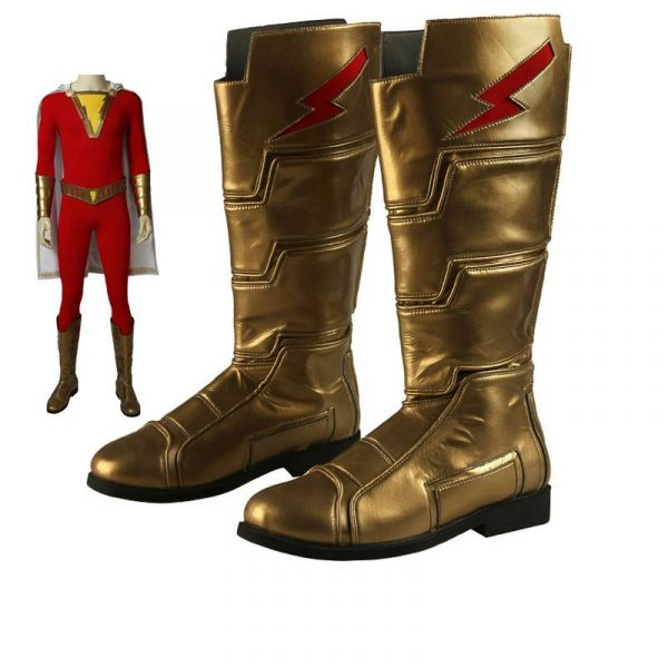 Movie Thunder Hero Cosplay Costume Red Superhero Billy Long Boots