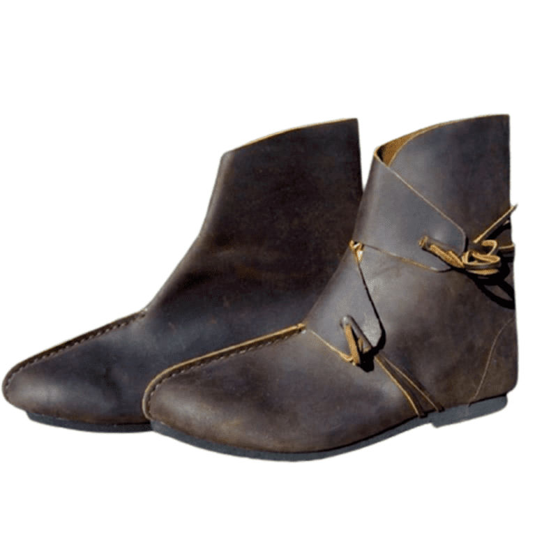 Men's Medieval Leather Middle Ages Ankle Boots Victorian Renaissance