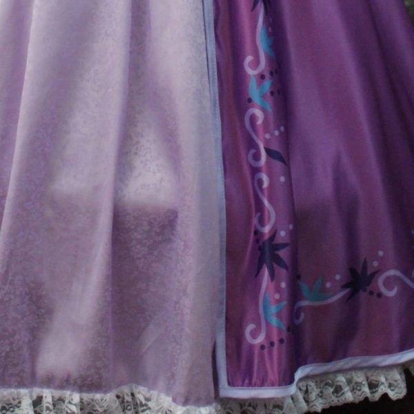 Princess Rapunzel Cosplay Costume Adult Women Fashion Purple Dress
