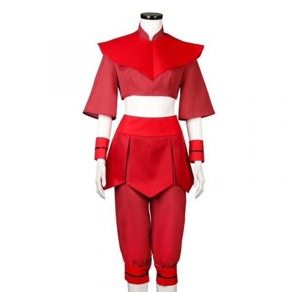 Avatar: The Last Airbender Ty Lee Cosplay Costume Red Uniform Suit for Women