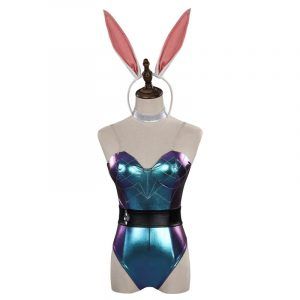 LoL Ahri KDA Cosplay Costume Bunny Girls Dress Jumpsuit Outfits