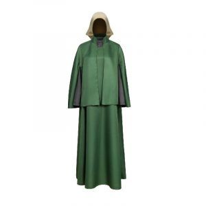 The Handmaid's Tale S3 Handmaid Offred Green Cloak Cape Long Sleeve Dress with Hat