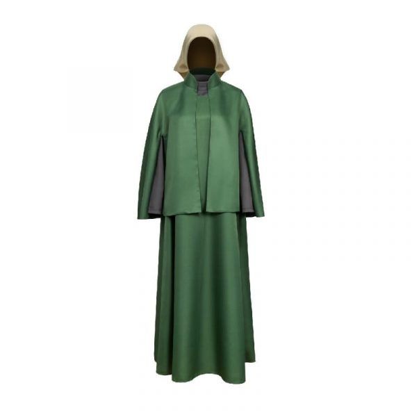 The Handmaid’s Tale S3 Handmaid Offred Green Cloak Cape Long Sleeve Dress with Hat
