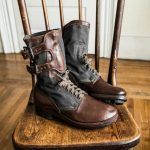 Medieval Steampunk Cosplay Boots Men Winter Larp Viking Pirate PU Leather