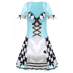 Alice In Wonderland Costume For Women Girls Blue Sweet Lolita Maid fantasy