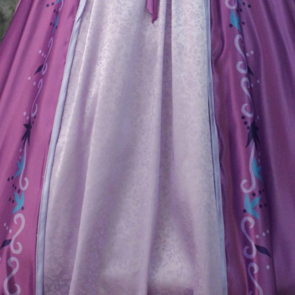 Princess Rapunzel Cosplay Costume Adult Women Fashion Purple Dress