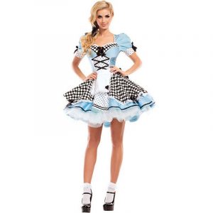 Alice In Wonderland Costume For Women Girls Blue Sweet Lolita Maid fantasy