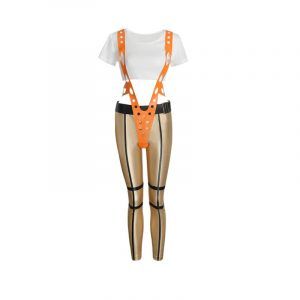 The Fifth Element Leeloo Sexy Skinny Pants Short T-Shirt Body Suit Outfits