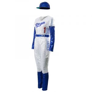 Movie Rocketman Cosplay Costume Elton John Baseball Sequins Uniform Cap Jumpsuit Outfit