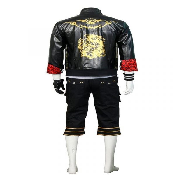 Leslie Kyle Cosplay Costume Men Leather Jacket for Adult T-shirt Pants Gloves Set