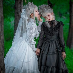 Gothic Wedding Bride Lolita Dress Midi Fairy