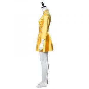 Old Movie White Christmas Cosplay Costume Retro Yellow Dancing Dresses