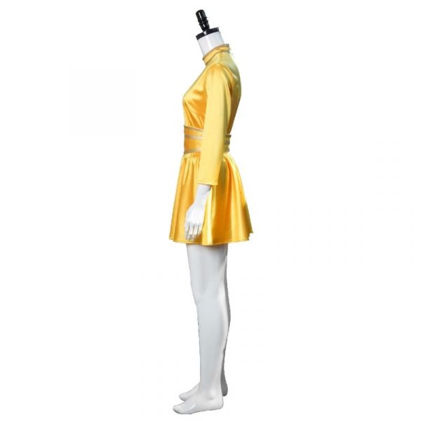 Old Movie White Christmas Cosplay Costume Retro Yellow Dancing Dresses