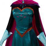 Elsa Cosplay Costume Gown Cloak Uniform Adult Women Queen Dress