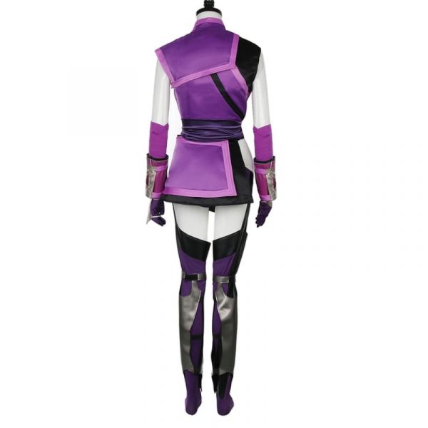 Game Mortal Kombat Mileena Cosplay Costume Full Set Sexy Purple