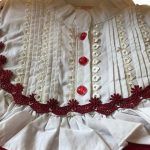 Vintage Slim Cotton Dress Lolita Classic Mary Magdalene Women Bow Tie Ruffle Layer Princess