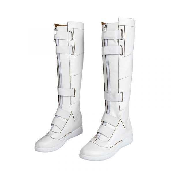 Adult Women Widow Cosplay Costume Natasha Romanoff White Long Battle Boots