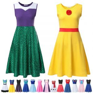 Belle Snow White Ana Elza Princess Dress