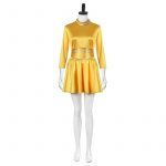 Old Movie White Christmas Cosplay Costume Retro Yellow Dancing Dresses