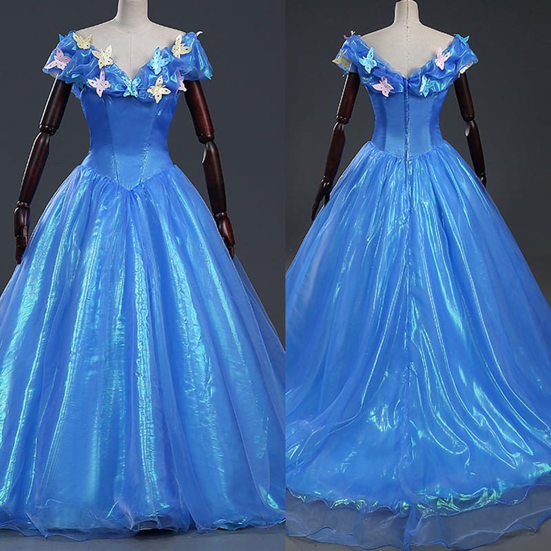 open lace back dress Autumn Princess Linen Dress Classic Blue / Size 4 main image 1