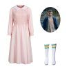 Eleven's Cosplay Pink Dress For Stranger Things Doll Collar