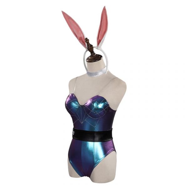 LoL Ahri KDA Cosplay Costume Bunny Girls Dress Jumpsuit Outfits