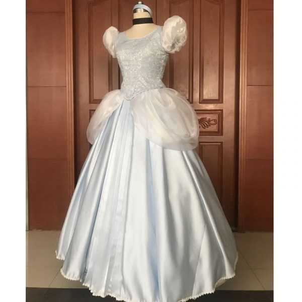 Anime Princess Cinderella Role-playing Party Dress Fancy Adult Women Ball Gown
