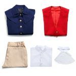 Retro Rush Revere Patriot Costume in Washington Period USA Jacket Skirt Pants Vintage Cosplay Costumes Adult Men