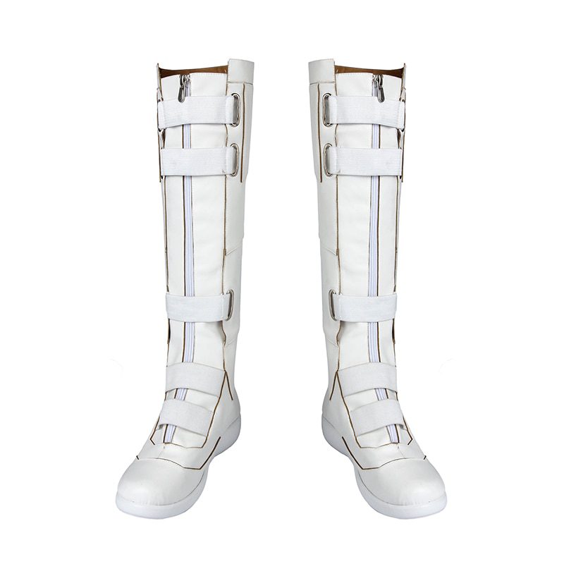 Adult Women Widow Cosplay Costume Natasha Romanoff White Long Battle Boots