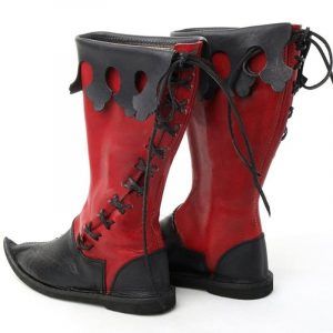 Cosplaydiy Men's Medieval Leather Middle Ages Ankle Boots Victorian Renaissance