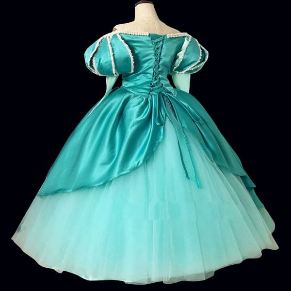 Custom-Made Top Quality Ariel Princess Cosplay Costume With Pearls Dress