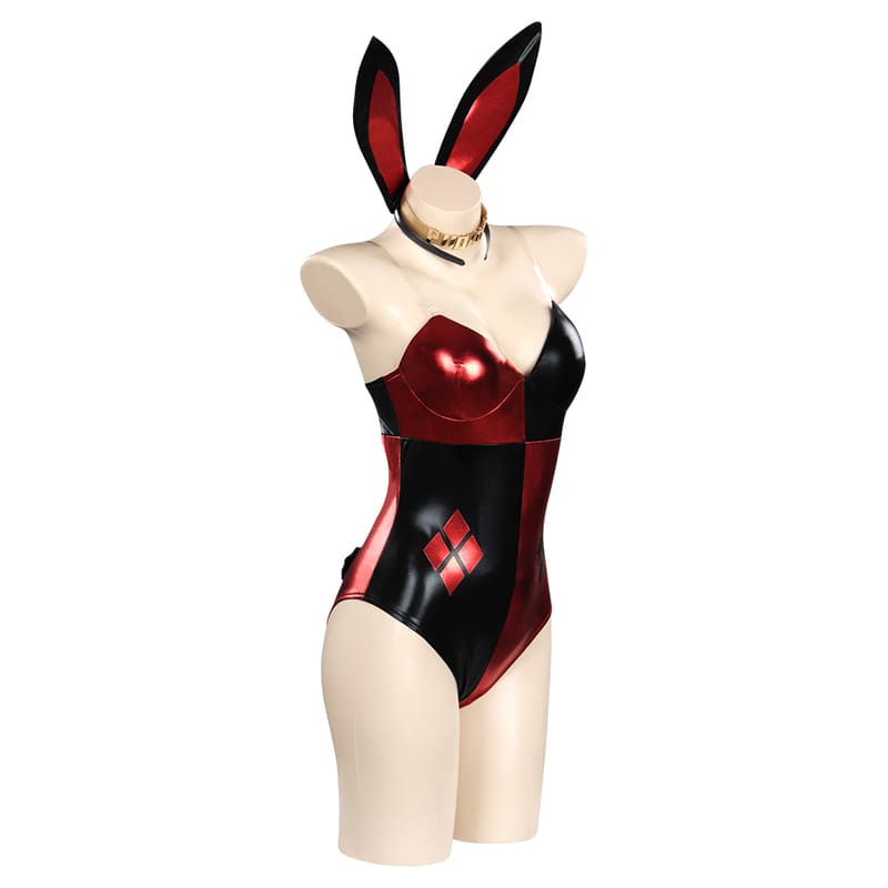 Suicide Joker Bunny Girl Cosplay Costume Jumpsuit Outfits With Ear